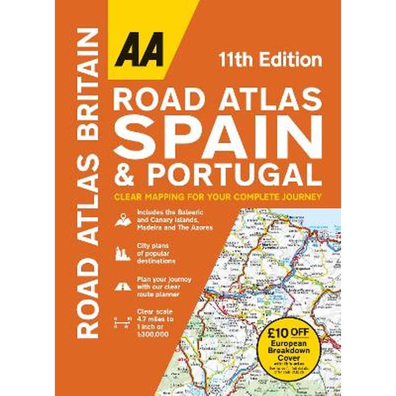 AA Road Atlas Spain Portugal