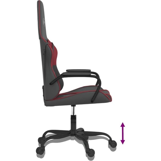 Καρέκλα Gaming VIDAXL 345540 από Τεχνητό Δέρμα - Μαύρη image 3
