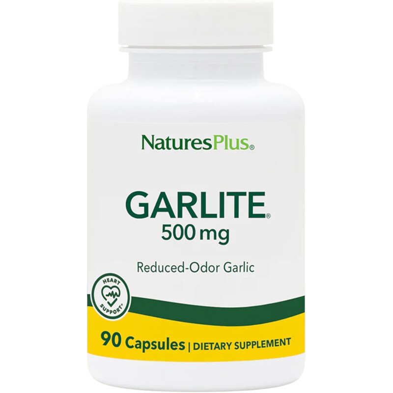 Ειδικό Συμπλήρωμα Διατροφής Natures Plus Garlite 500mg - 90 κάψουλες