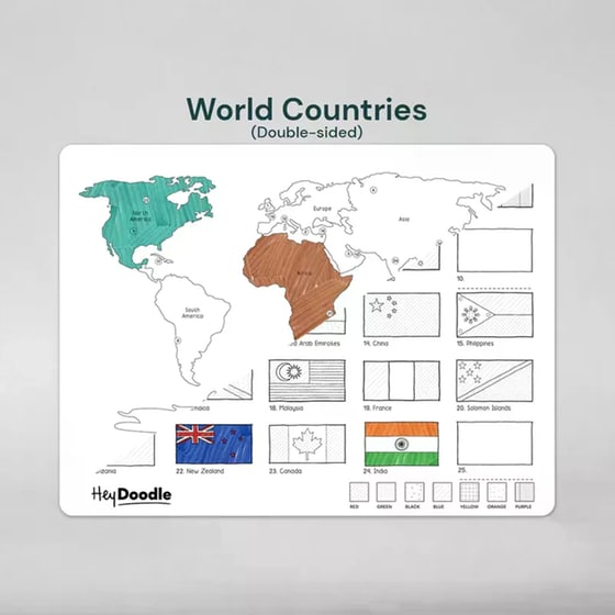 Χαλάκι Ζωγραφικής Hey Doodle World Countries Large image 1