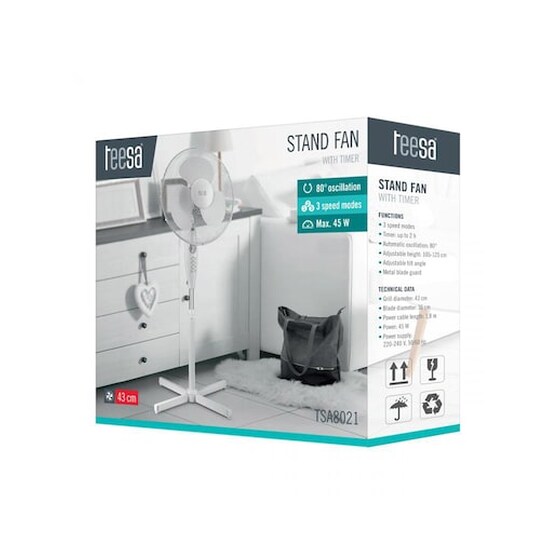 Ανεμιστήρας Δαπέδου TEESA TSA8021 45W 43cm image 5