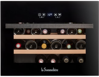 LA SOMMELIERE LSBI28B για 28 Μπουκάλια με LED φωτισμό και Anti-Vibration Σύστημα Μαύρο Εντοιχιζόμενος Συντηρητής Κρασιών image 1