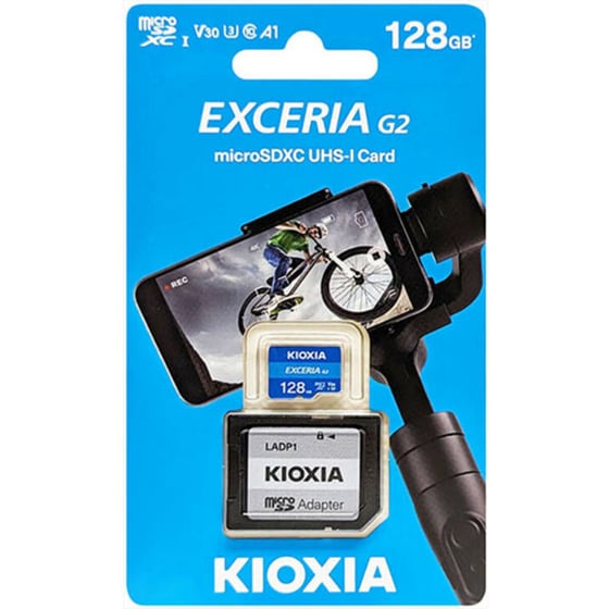 Kioxia Exceria G2 microSD 128GB U3 με αντάπτορα image 1