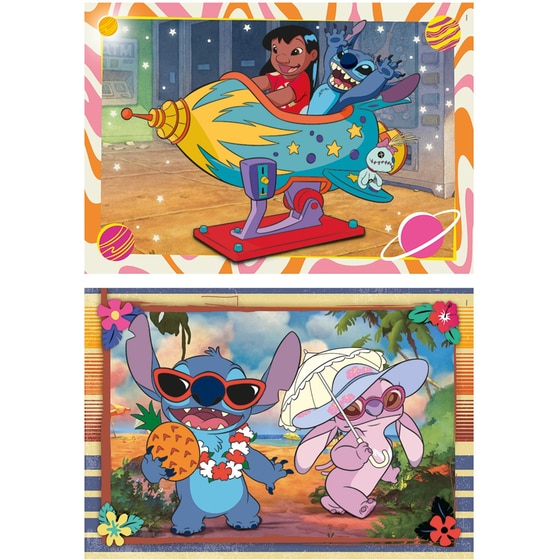 Παιδικό Παζλ Clementoni Super Color Disney Stich (2x60 Κομμάτια) image 1