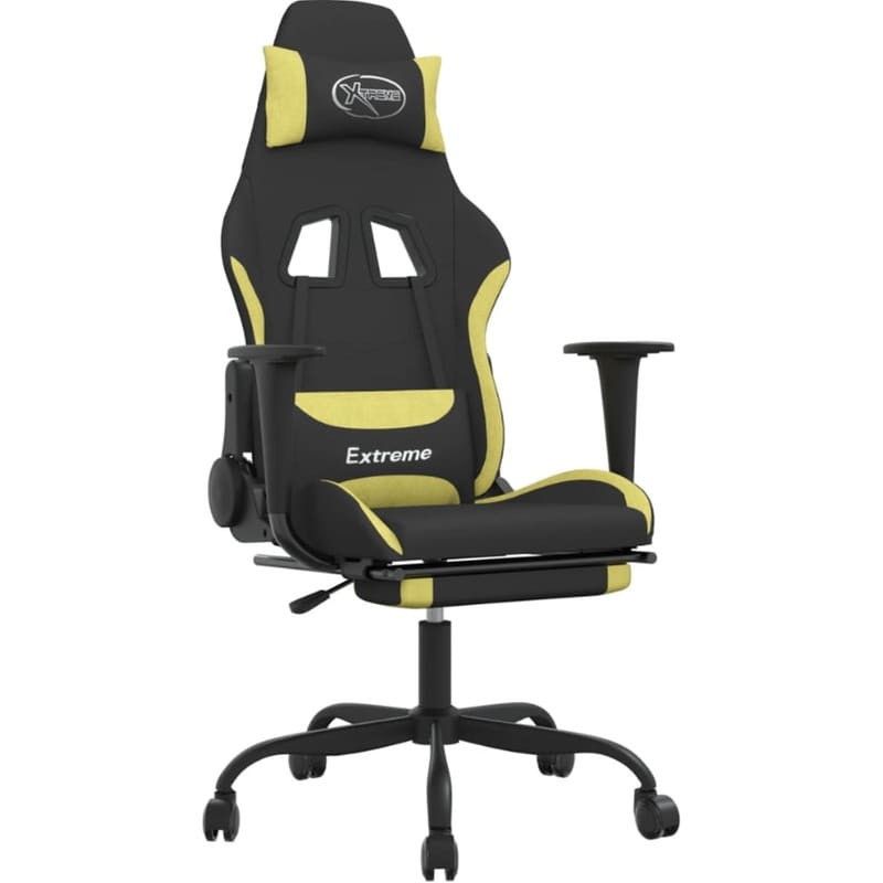 Καρέκλα Gaming VIDAXL 3143728 με Υποπόδιο - Μαύρο