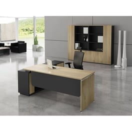 Γραφείο Γωνιακό Woodwell Project C56000 από Μελαμίνη 180x160cm - Sonoma/Ανθρακί
