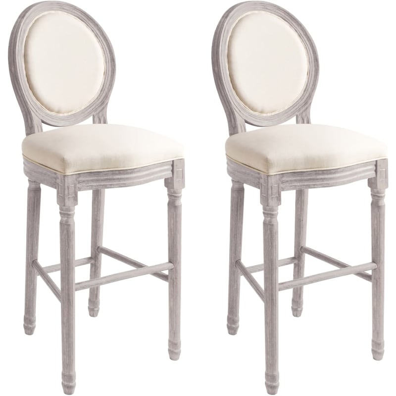 Σκαμπό Μπαρ VidaXL 2 Τμχ 48x52x123cm - Λευκό