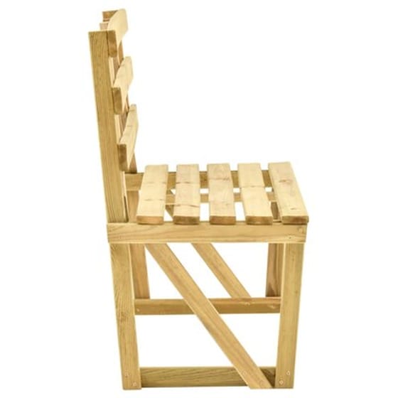 Παγκάκι Κήπου VidaXL από Εμποτισμένο Ξύλο Πεύκου 120x50x90 cm - Καφέ image 3