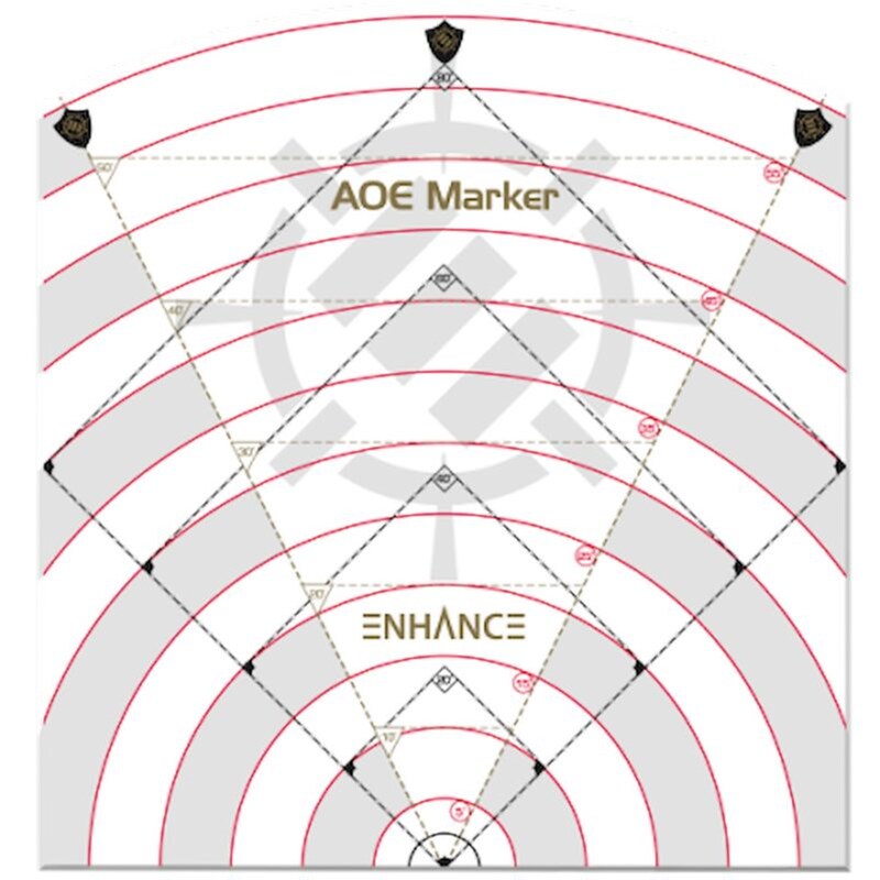 ENHANCE GAMING Enhance Gaming - 60ft Spell Aoe Cone Marker Template