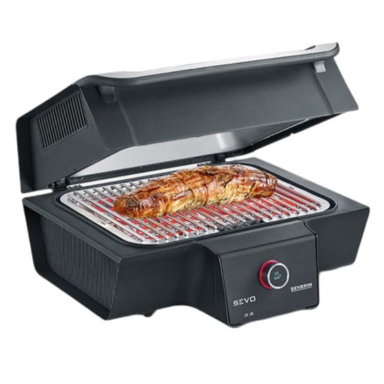 SEVERIN 8106 με Καπάκι 3000 W Μαύρη Ηλεκτρική Ψηστιέρα image 1