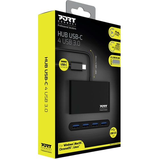 Port Designs 900123 USB Hub 4-Port USB 3.0 συμβατό με USB-C image 4