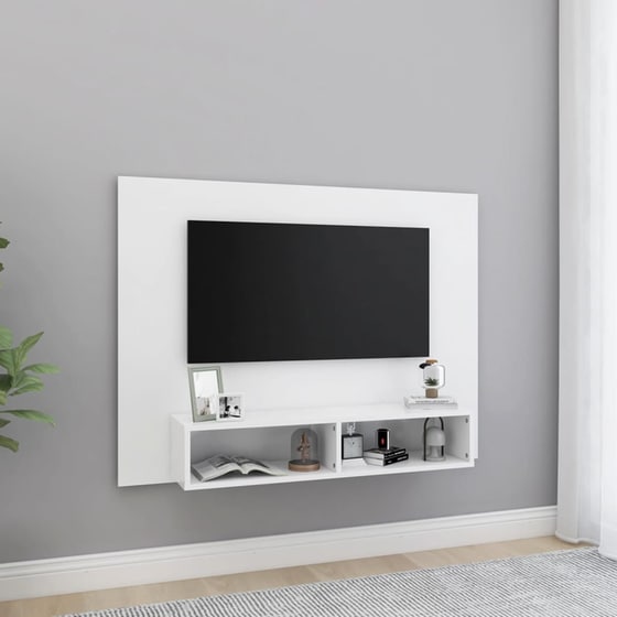 Έπιπλο Τηλεόρασης VidaXL από Μοριοσανίδα 120x23.5x90cm - Λευκό image 1