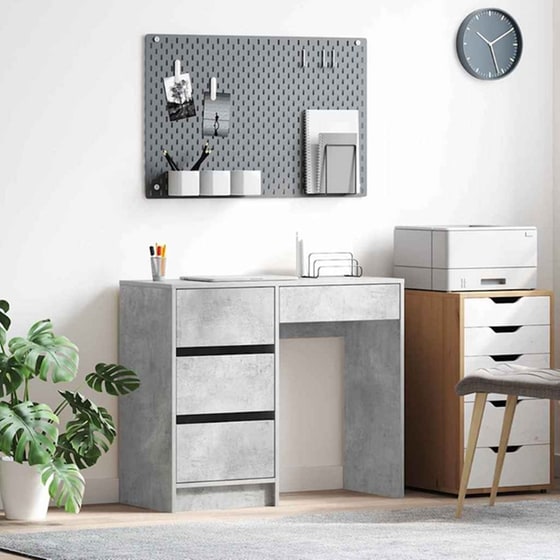 Γραφείο VidaXL από Επεξεργασμένο Ξύλο 90x37,5x75 cm - Γκρι Σκυροδέματος image 2