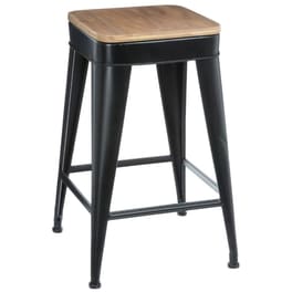 Σκαμπό Μπαρ Spitishop A-s Joris 140319b από Ξύλο/Μέταλλο 38x38x60 cm - Μαύρο