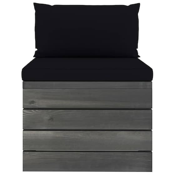 Vidaxl Σαλόνι Κήπου Από Παλέτες 2 Τεμ. Μασίφ Ξύλο Πεύκου Με Μαξιλάρια image 3