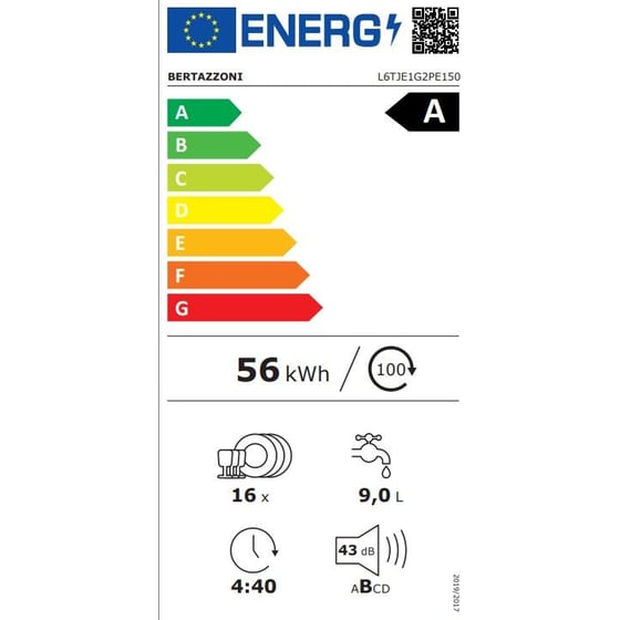 BERTAZZONI DW60S3IAPSP για 16 Σερβίτσια Πλήρως Εντοιχιζόμενο Πλυντήριο Πιάτων image 3