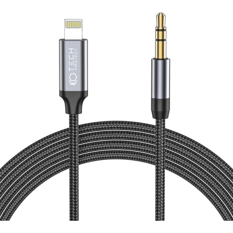 TECH-PROTECT Καλώδιο Tech-Protect Ultraboost Cable Lightning (male) σε Aux Mini Jack 3.5mm (male) 100cm - Μαύρο