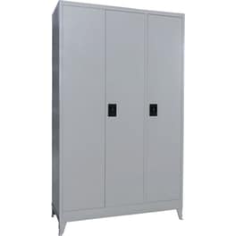 Μεταλλική Ντουλάπα 105x40x191cm Γαλβανιζέ 3φυλλη Με 5 Ράφια Και Ρυθμιζόμενα Πόδια -7 Αποθηκευτικοί Χώροι 50.5kg Steelen