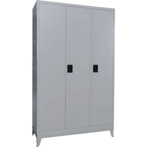 Μεταλλική Ντουλάπα 105x40x191cm Γαλβανιζέ 3φυλλη Με 5 Ράφια Και Ρυθμιζόμενα Πόδια -7 Αποθηκευτικοί Χώροι 50.5kg Steelen image 0