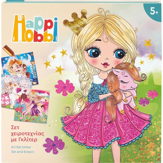HappiHobbi Art Σετ Χειροτεχνίας με Glitter image 0