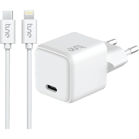 Φορτιστής Πρίζας Tune USB-C σε Lightning  20W 1.5m - White image 0