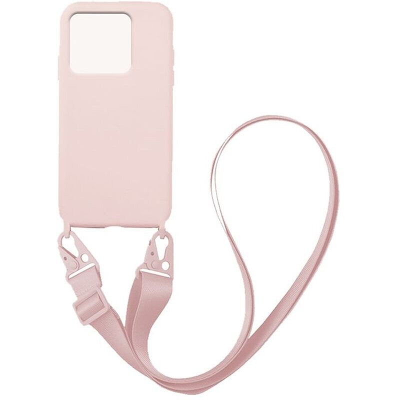 Θήκη Xiaomi Redmi 10A - Sonique Carryhang Liquid Silicone Strap - Ροζ