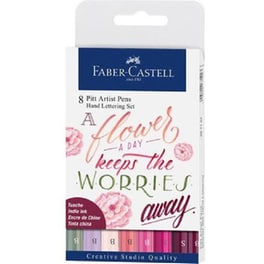 Μαρκαδόροι Σχεδίου Faber Castell Hand Lettering Pitt Pastel (8 Τεμάχια)