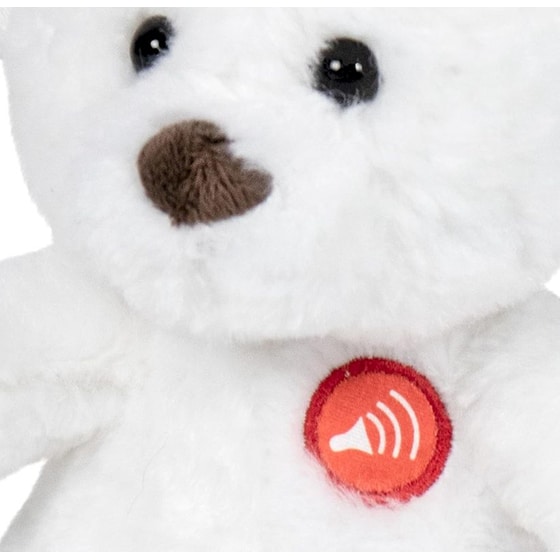 Λούτρινο Στολίδι Softies Χριστουγεννιάτικο Λευκό Αρκουδάκι με Μουσική (20cm) image 1