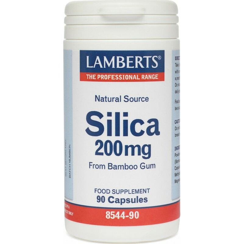 Ειδικό Συμπλήρωμα Διατροφής Lamberts - Silica (from Bamboo Gum) 200mg - 90 Κάψουλες