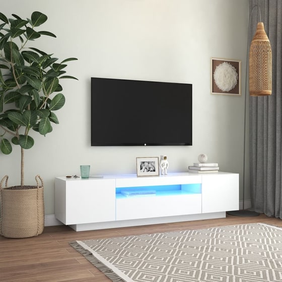 Έπιπλο Τηλεόρασης VidaXL από Μοριοσανίδα 160x35x40cm - Λευκό image 1