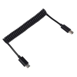 Καλώδιο δεδομένων Powertech Καλώδιο Micro Usb Σε Usb Mini, Σπιράλ, 1m, Black