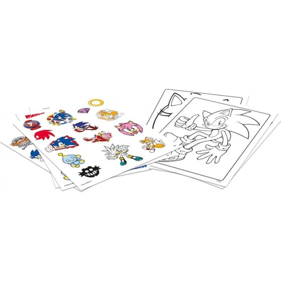 Βιβλίο Ζωγραφικής με Αυτοκόλλητα Crayola Sonic the Hedgehog (32 Σελίδες, 50+ Αυτοκόλλητα) image 2