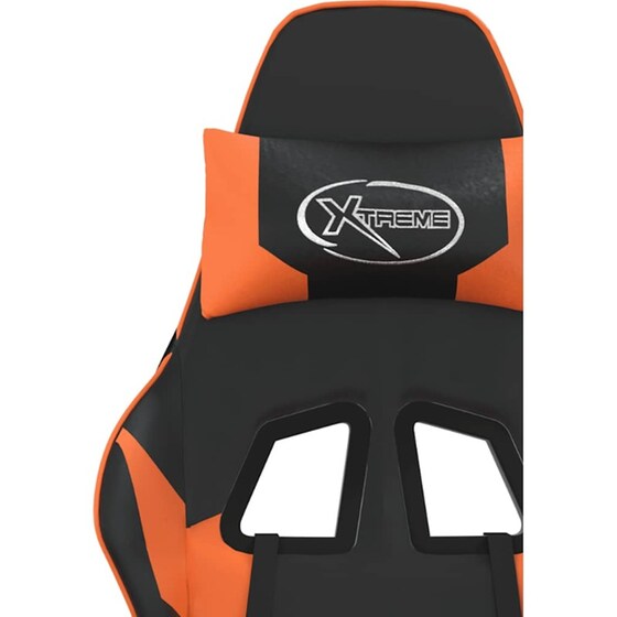 Καρέκλα Gaming VIDAXL 345451 με Ρυθμιζόμενα Μπράτσα από Τεχνητό Δέρμα - Μαύρο / Πορτοκαλί image 7