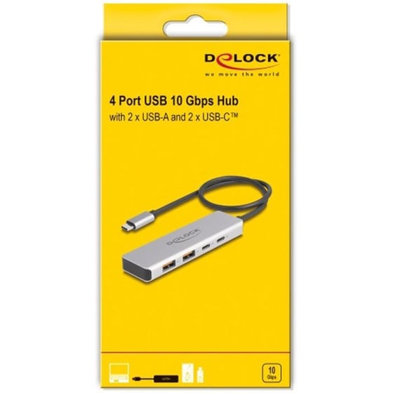 Delock 64230 USB Hub 3.1 με 4 θύρες - Γκρι image 2