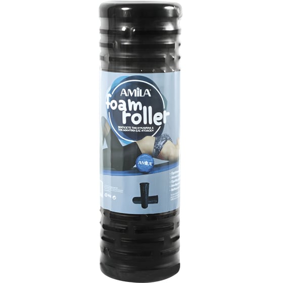 Foam Roller Μασάζ Amila 81791 από EVA και ABS 45x13 cm - Μαύρο image 2