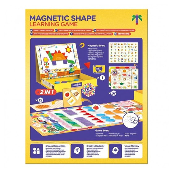 Mier Edu Μαγνητικό Εκπαιδευτικό Σετ Σχήματα image 2