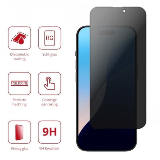 Προστατευτικό οθόνης Apple iPhone 16 - Rosso Tempered Glass Privacy 9h image 2
