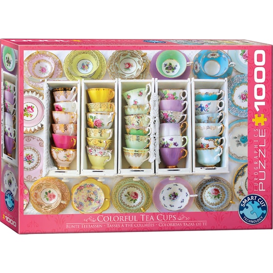 Παζλ Eurographics Colorful Tea Cups (1000 Κομμάτια) image 0