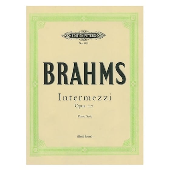 Βιβλίο Για Πιάνο Edition Peters Brahms - Intermezzi Op.117 image 0
