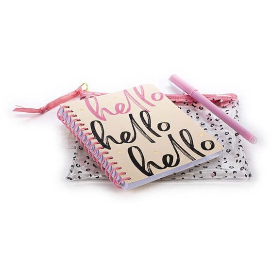 Σημειωματάριο Posh+Pop με Στυλό Erasable Leopard image 2