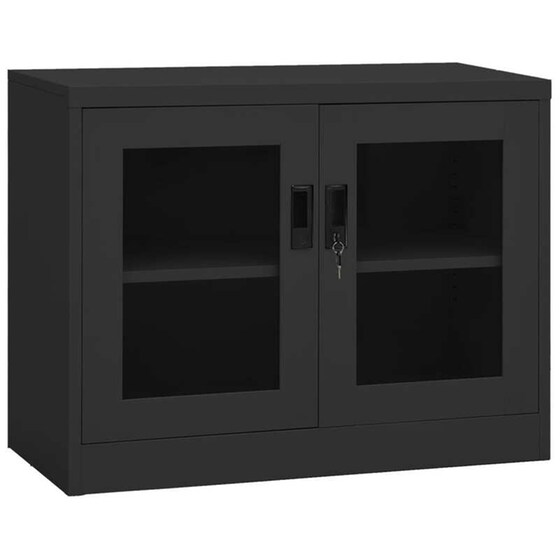 Ντουλάπα Γραφείου Vidaxl Ατσάλινη 90x40x70cm - Ανθρακί image 0