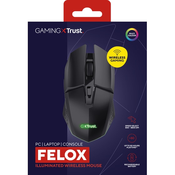 Trust GXT 110 Felox Gaming Ασύρματο Ποντίκι Μαύρο image 5