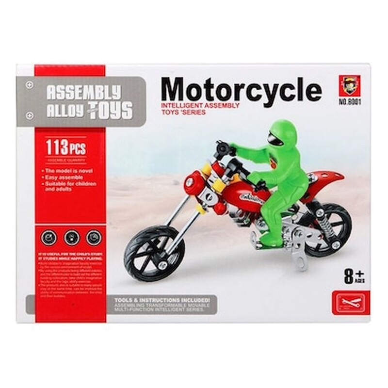 Παιχνίδι Kατασκευή Μοτοσικλέτα 117585 (113 Pcs) Bigbuy Fun
