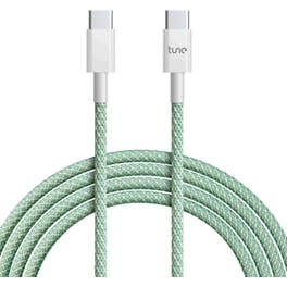 Καλώδιο Φόρτισης Tune TechFlex Stylish Braided Cable USB-C σε USB-C 1.5m - Mint