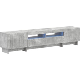 Έπιπλο Τηλεόρασης VidaXL με LED 5 τμχ 198 x 35 x 43 cm - Γκρι Σκυροδέματος