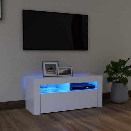 Έπιπλο Τηλεόρασης VidaXL Επεξεργασμένο Ξύλο  90x35x40cm - Λευκό image 2