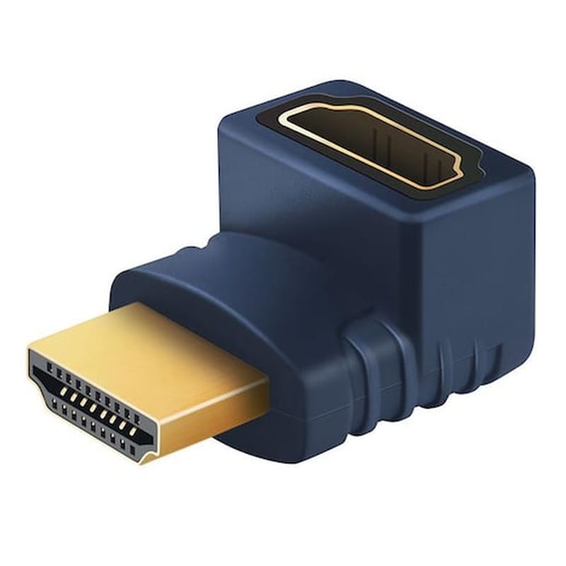 CABLETIME Cabletime Αντάπτορας Hdmi Αρσενικό Σε Θηλυκό Av599, Γωνιακός, 4k, Μπλε