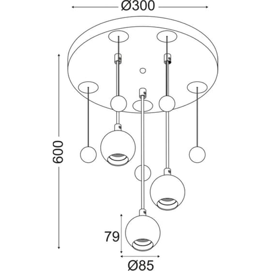 Παιδικό Φωτιστικό Οροφής Aca Bubbles MD90523 image 1