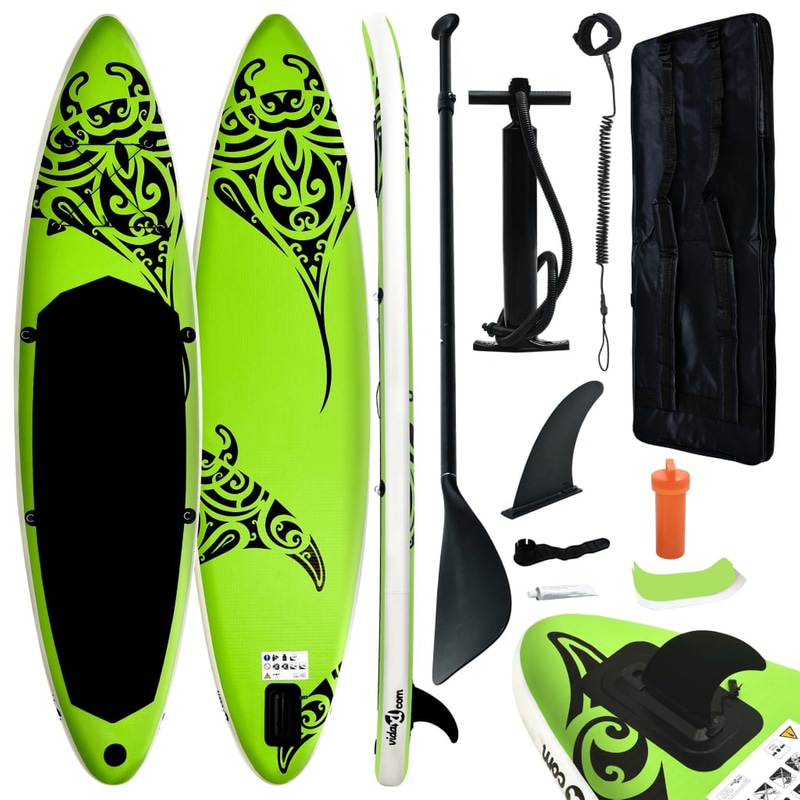 VIDAXL Φουσκωτή Σανίδα SUP VidaXL 366 x 76 cm - Πράσινη