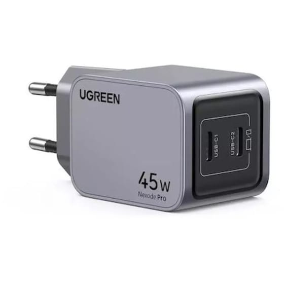 Φορτιστής Πρίζας Ugreen Nexode Pro 2x USB-C 45 W - Γκρι image 1